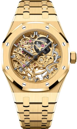 Audemars Piguet Royal Oak 37 Double Balance Wheel Openworked Yellow Gold - 15467BA.OO.1256BA.01