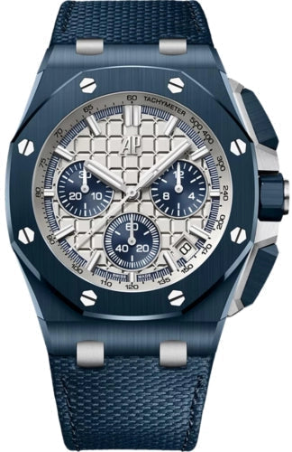 Audemars Piguet Royal Oak Offshore Chronograph "Bleu Nuit" Ceramic Beige Dial Watch - 26420CD.OO.A029VE.01