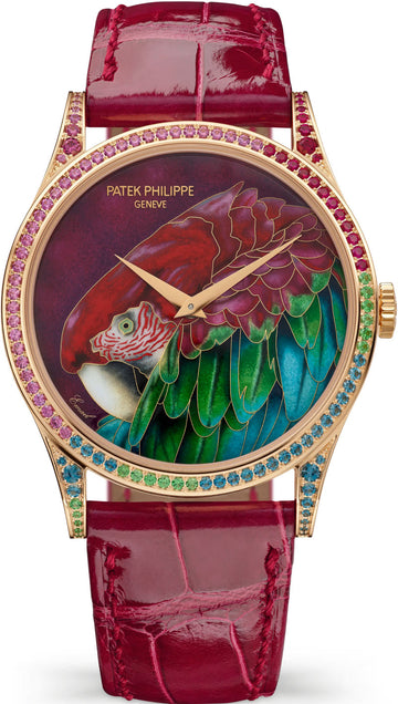 Patek Philippe Calatrava Rose Gold / Green-Winged Macaw - 5077/211R-001