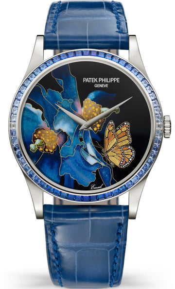 Patek Philippe Calatrava White Gold / Blue Butterfly - 5077/357G-001