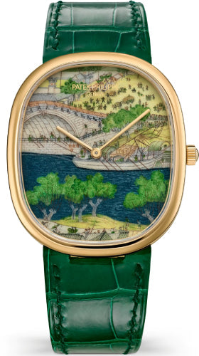 Patek Philippe Golden Ellipse Yellow Gold / Festivities by the River - 5738/50J-015