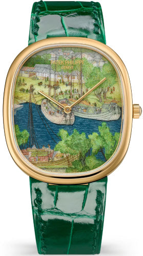 Patek Philippe Golden Ellipse Yellow Gold / Boats in the Port - 5738/50J-016