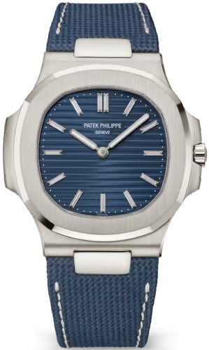 Patek Philippe Nautilus 50th Anniversary 5810 White Gold / Blue - Baguette - 5810G-001