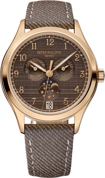Patek Philippe Complications 38mm Annual Calendar Moon Phases Rose Gold Chestnut Satin Dial - 4946R-001