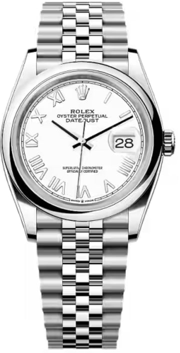 Rolex Datejust 36 Oystersteel White Dial Jubilee Bracelet - 126200