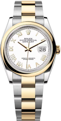 Rolex Datejust 36 Oystersteel And Yellow Gold Bright White Dial Oyster Bracelet - 126203