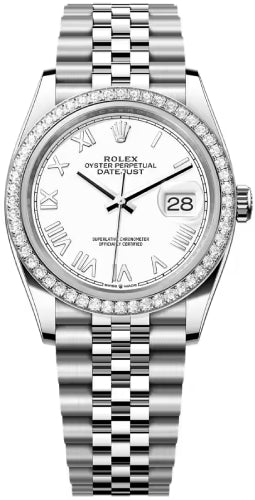 Rolex Datejust 36 Oystersteel White Gold White Dial Jubilee Bracelet - 126284Rbr