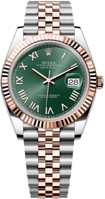 Rolex Datejust 41 Oystersteel Everose Gold Mint Green Dial Jubilee Bracelet - 126331