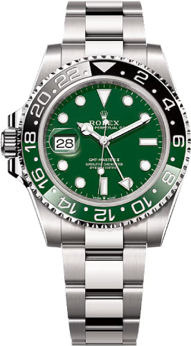 Rolex GMT-Master II "Sprite" 40mm Green Ceramic Dial Cerachrom Bezel Oyster Bracelet - 126729VTNR