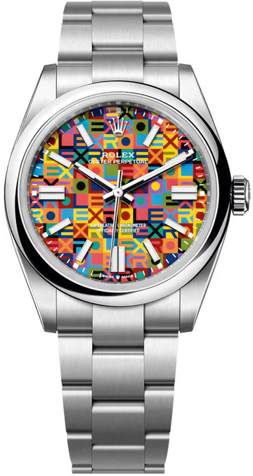 Rolex Oyster Perpetual 41 Mm Oystersteel Multicolured Jubilee Motif Dial Oyster Bracelet - 134300