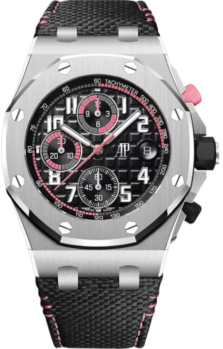 Audemars Piguet Royal Oak Offshore Stainless Steel | Black - Pink | Bracelet | 26238ST.OO.A001VE.02